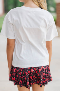 Girls: White Gameday Bulldog Graphic Tee