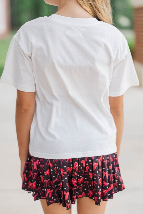 Girls: White Gameday Bulldog Graphic Tee