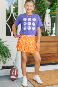 Girls: So Many Smiles Purple Graphic Tee