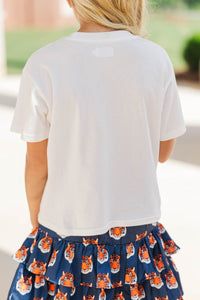 Girls: Gameday Girly Navy Bow Graphic Tee