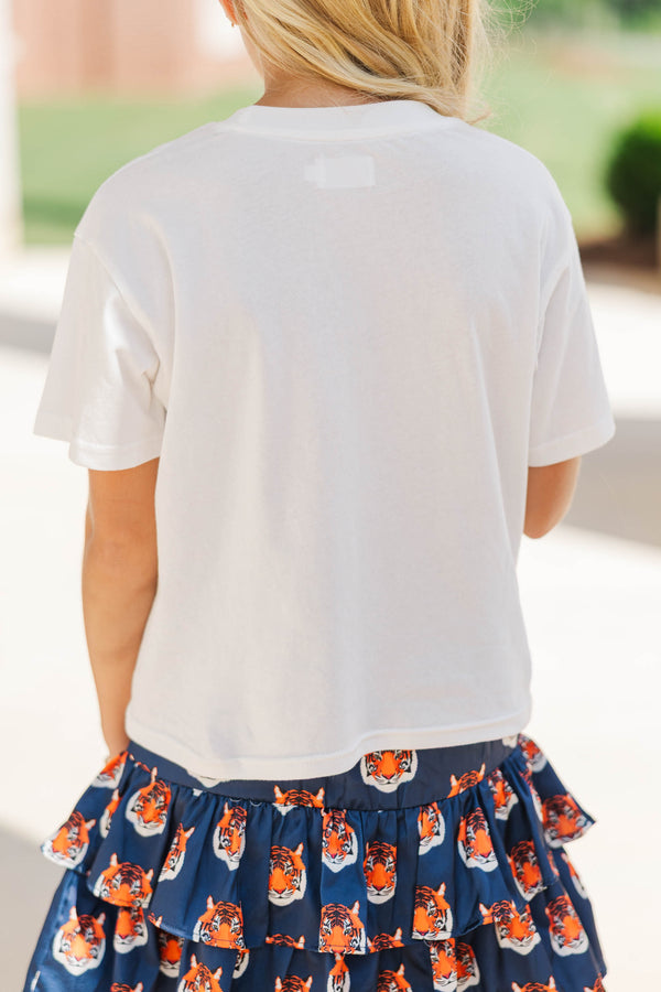 Girls: Gameday Girly Navy Bow Graphic Tee