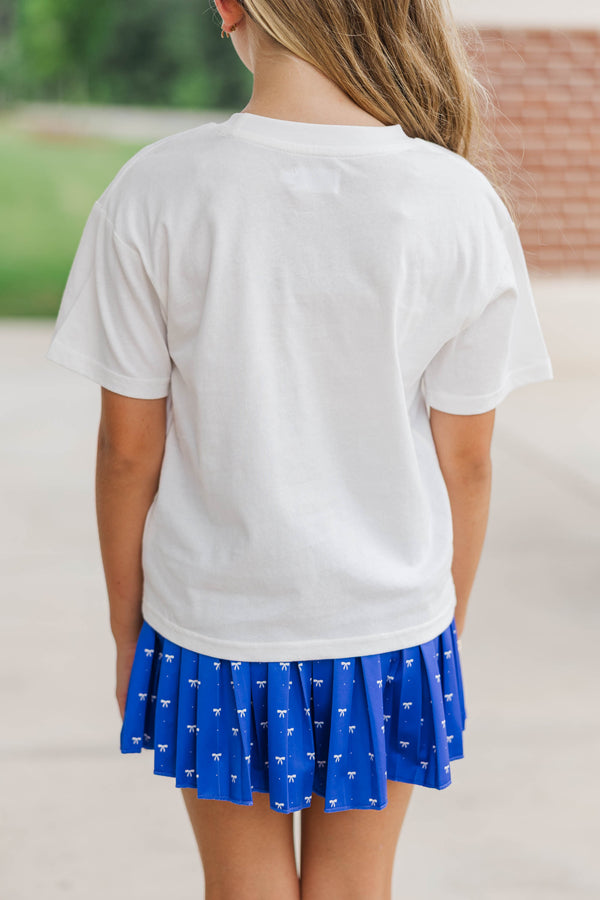 Girls: Gameday Girly Orange Bow Graphic Tee