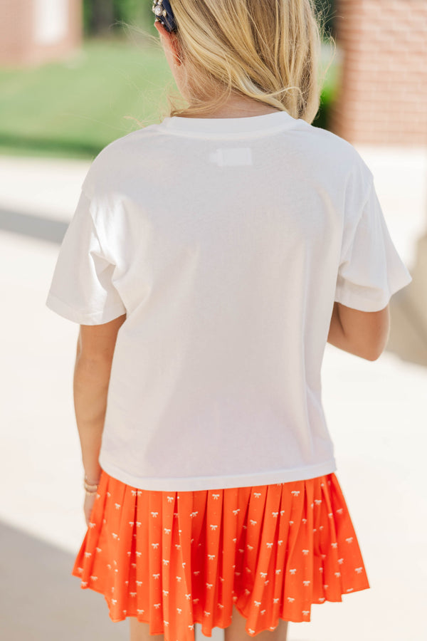 Girls: In My Girly Era Navy Bow Graphic Tee