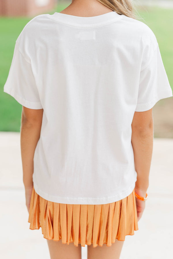 Girls: In My Girly Era Orange Bow Graphic Tee