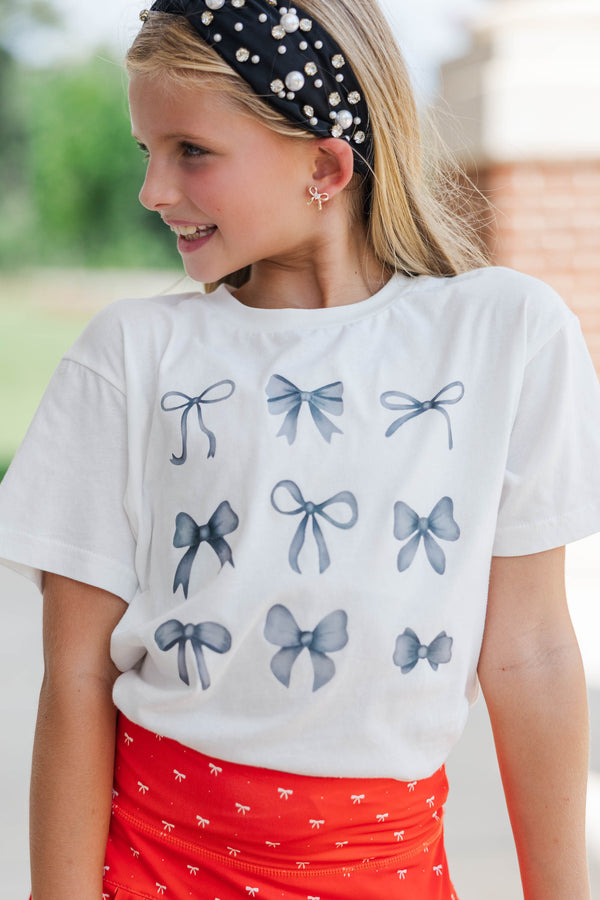 Girls: In My Girly Era Black Bow Graphic Tee
