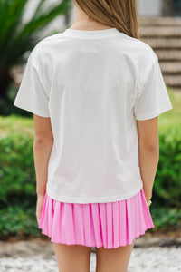 Girls: Fall Vibes White Graphic Tee