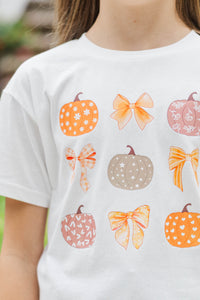 Girls: Pumpkin Patch Cutie White Graphic Tee