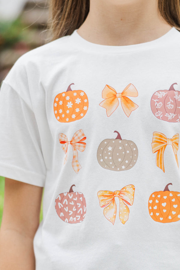 Girls: Pumpkin Patch Cutie White Graphic Tee