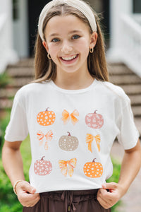 Girls: Pumpkin Patch Cutie White Graphic Tee