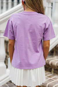 Girls: Autumn Daze Lavender Graphic Tee