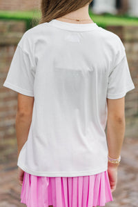 Girls: Gobble Gobble Gobble White Graphic Tee