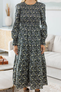 NURSING COLLECTION: Best Day Olive Toile Midi Dress