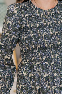 NURSING COLLECTION: Best Day Olive Toile Midi Dress