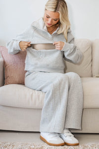 NURSING COLLECTION: Love In Every Layer Heather Gray Pullover