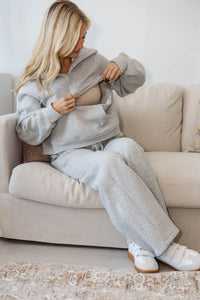 NURSING COLLECTION: Love In Every Layer Heather Gray Pullover