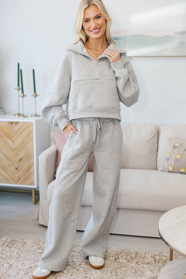 NURSING COLLECTION: Love In Every Layer Heather Gray Sweatpants
