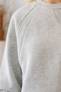NURSING COLLECTION: Hold Me Near Heather Grey Pullover