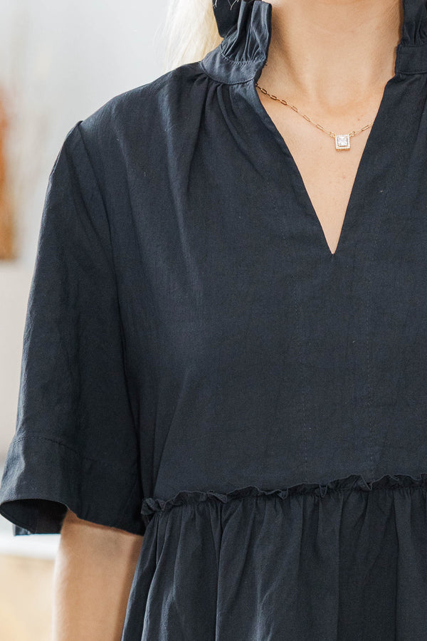 NURSING COLLECTION: Feeling Your Best Solid Black Dress
