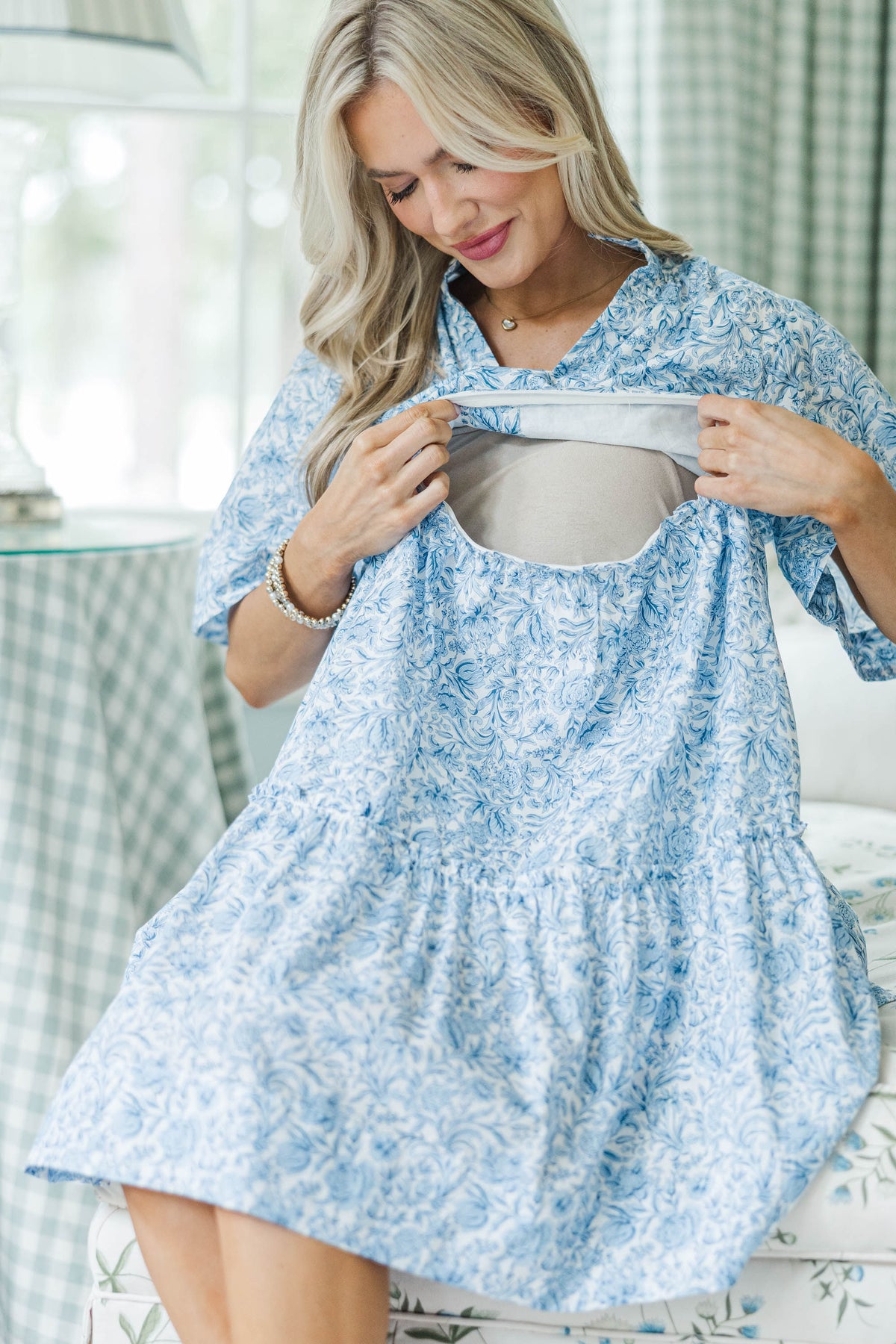 blue toile maternity dress NURSING COLLECTION: Feeling Your Best Babydoll size:14 Because everyone uses slightly Material:Gold/Crystal Quartz Manhattan Comfort 3-Piece Granville