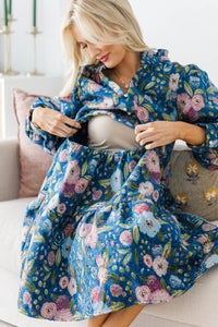 NURSING COLLECTION: Grace In Bloom Navy Floral Dress