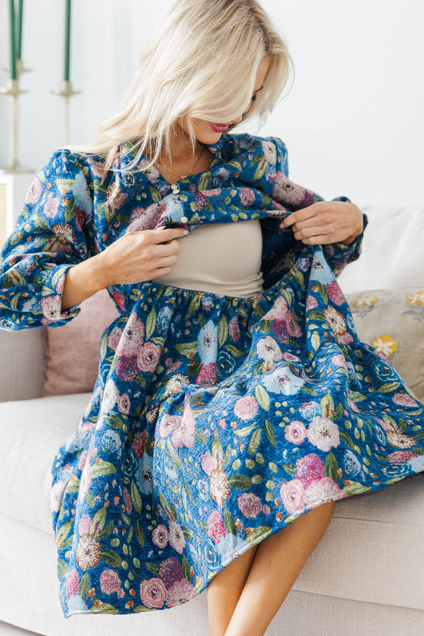 NURSING COLLECTION: Grace In Bloom Navy Floral Dress