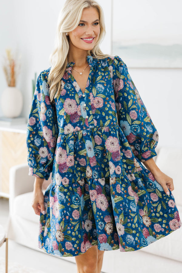 NURSING COLLECTION: Grace In Bloom Navy Floral Dress