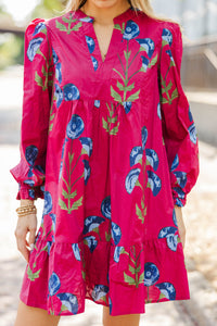 Berry Blossom Plum Floral Dress