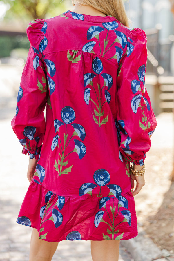 Berry Blossom Plum Floral Dress