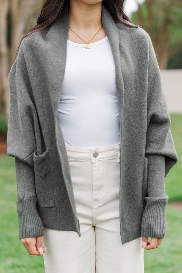 Cozy With A Good Book Olive Cardigan