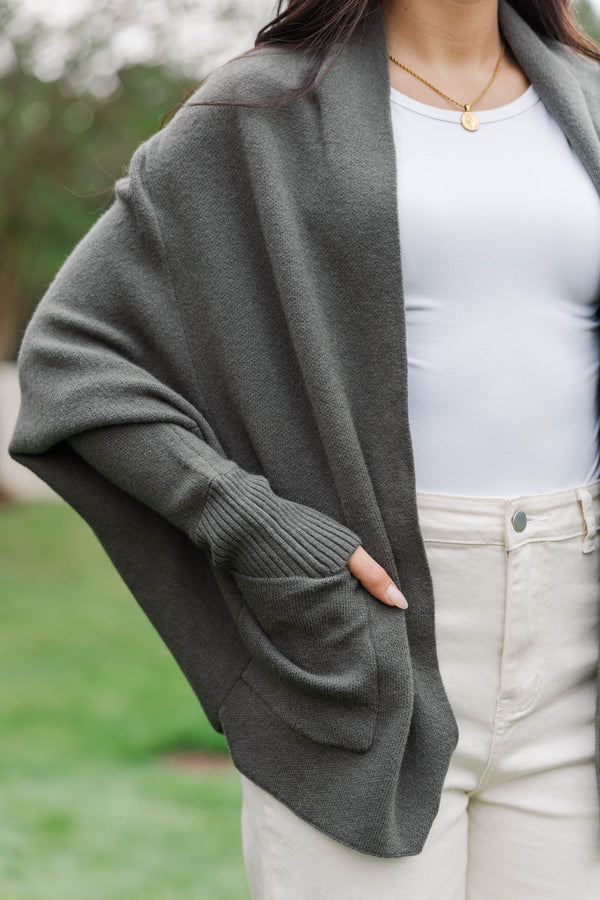 Cozy With A Good Book Olive Cardigan