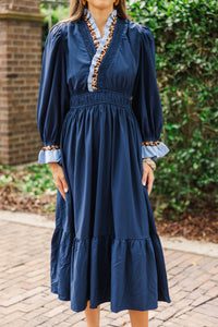 Inner Beauty Shines Navy Midi Dress