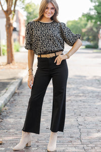 Call Of The Styled Taupe Leopard Print Blouse