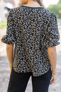 Call Of The Styled Taupe Leopard Print Blouse