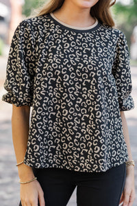 Call Of The Styled Taupe Leopard Print Blouse