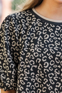 Call Of The Styled Taupe Leopard Print Blouse
