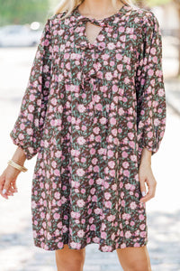 Chestnut Blossoms Brown Floral Dress