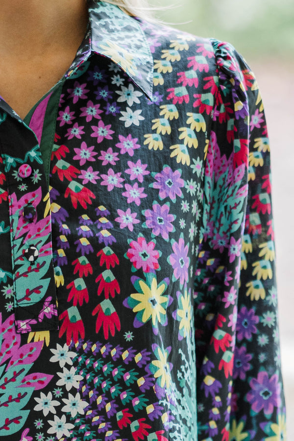 Everything Good Black Floral Dress