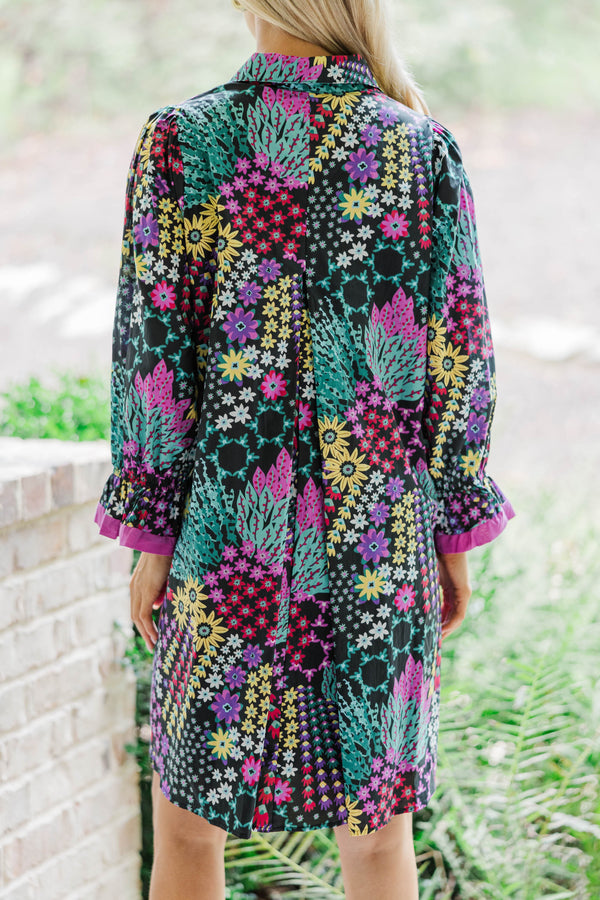 Everything Good Black Floral Dress