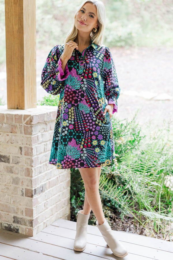 Everything Good Black Floral Dress