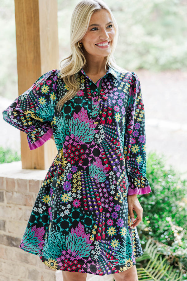 Everything Good Black Floral Dress