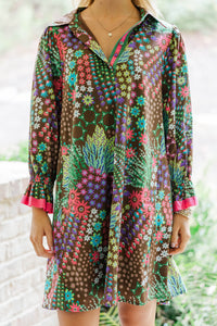 Everything Good Brown Floral Dress