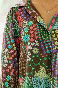 Everything Good Brown Floral Dress