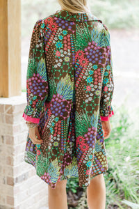 Everything Good Brown Floral Dress