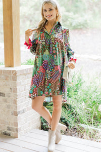 Everything Good Brown Floral Dress