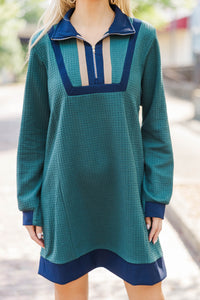 Early Riser Green Quarter Zip Dress