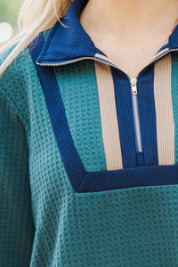 Early Riser Green Quarter Zip Dress