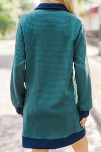 Early Riser Green Quarter Zip Dress
