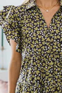 NURSING COLLECTION: Look You Up Gray Floral Midi Dress