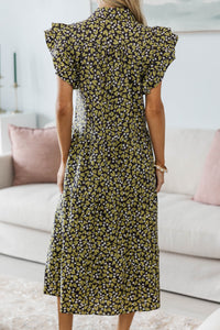 NURSING COLLECTION: Look You Up Gray Floral Midi Dress