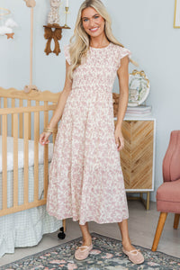 NURSING COLLECTION: Learn From The Best Mauve Toile Smocked Dress